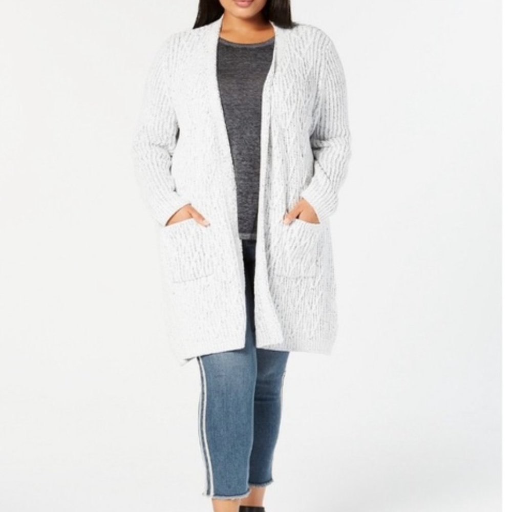 Style & Co.| Chenille Long Open Cardigan Sweater